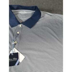 Brooks Brothers Performance Series Polo Mens 4XLT‎ Blue Striped NWT